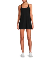 The Upside Peached Brooklyn Sleeveless Scoop Neck Moisture Wicking Pull-On Dress