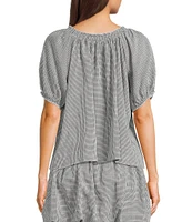 Things Between Button Front Gingham Woven Coordinating Top