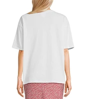 Things Between Short Sleeve Floral Bra T-Shirt
