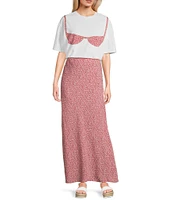 Things Between Short Sleeve Floral Bra T-Shirt