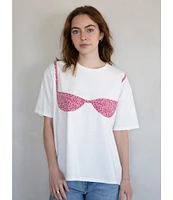 Things Between Short Sleeve Floral Bra T-Shirt