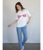 Things Between Short Sleeve Floral Bra T-Shirt