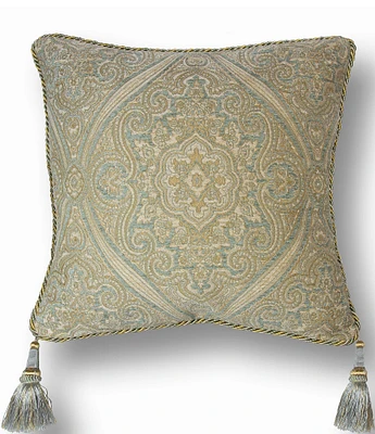 Thread and Weave Newport Chenille Medallion Square Pillow