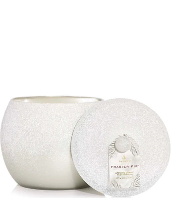 Thymes Frasier Fir Flocked Novelty Statement Candle, 22 oz.