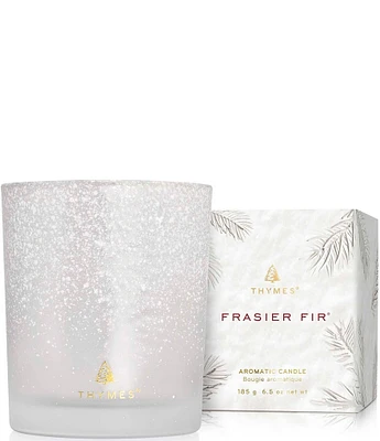 Thymes Frasier Fir Flocked Poured Candle, 6.5 oz