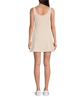 TILLEY Knit Scoop Neck Sleeveless Tank Skort Dress