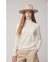 TILLEY Stretch Merino Wool Blend Turtleneck Long Sleeve Sweater