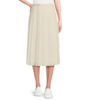 TILLEY Tech Silk Pleated A-Line Midi Skirt