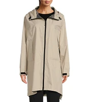 TILLEY Water and Wind Resistant Zip-Front Packable Hooded Poncho