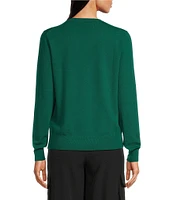 TILLY Stretch Merino Wool Blend Crew Neck Long Sleeve Sweater