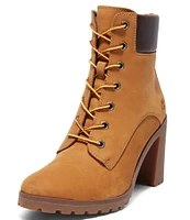 Timberland Allington Nubuck Leather Lace-Up Chunky Lug Sole Booties