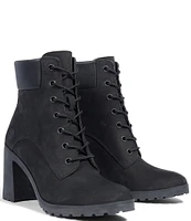 Timberland Allington Nubuck Leather Lace-Up Chunky Lug Sole Booties