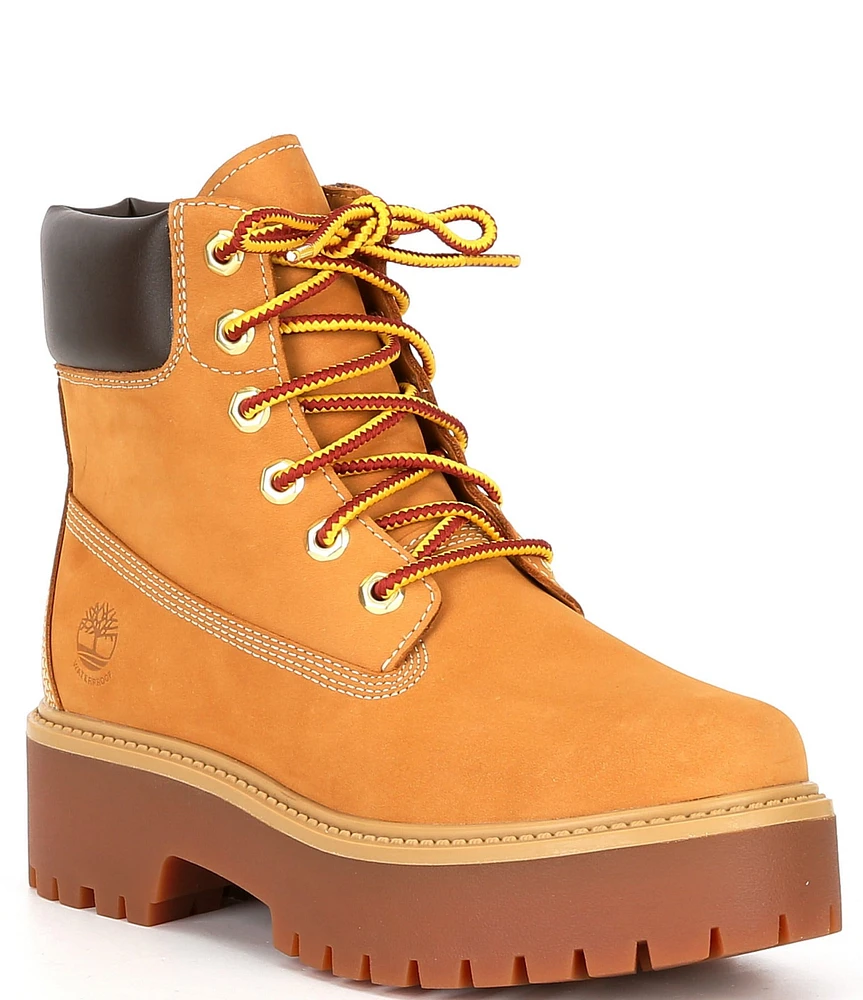 Timberland Stone Street 6#double; Waterproof Nubuck Suede Lug Sole Platform Booties