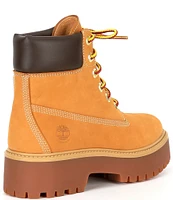 Timberland Stone Street 6#double; Waterproof Nubuck Suede Lug Sole Platform Booties