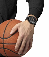 Tissot Men's Supersport Basketball Edition Chronograph Black Leather Strap Watch