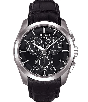 Tissot T-Classic Couturier Chronograph & Date Leather-Strap Watch