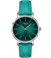 Tissot Women's Everytime Quartz Analog Metallic Teal Green Strap Watch