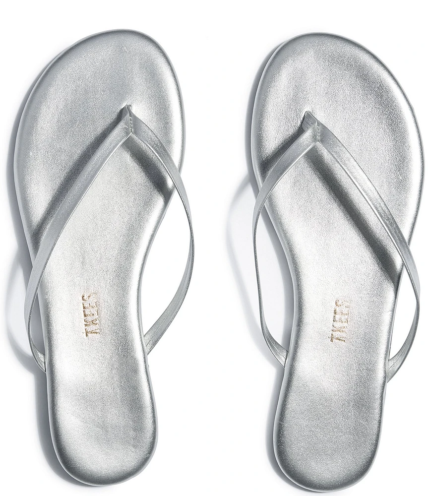 TKEES Lilly Metallics Leather Thong Sandals