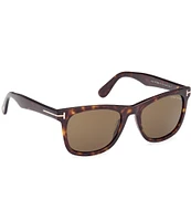 TOM FORD Men's Kevyn 52mm Tortoise Square Sunglasses