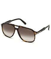 TOM FORD Men's Raoul 62mm Tortoise Navigator Sunglasses