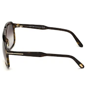 TOM FORD Men's Raoul 62mm Tortoise Navigator Sunglasses