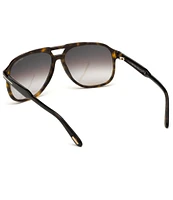 TOM FORD Men's Raoul 62mm Tortoise Navigator Sunglasses