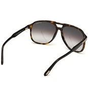 TOM FORD Men's Raoul 62mm Tortoise Navigator Sunglasses