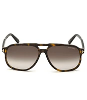 TOM FORD Men's Raoul 62mm Tortoise Navigator Sunglasses