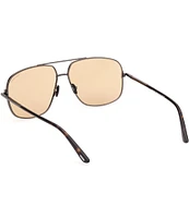 TOM FORD Men's Tex 62mm Navigator Sunglasses