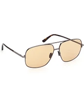 TOM FORD Men's Tex 62mm Navigator Sunglasses