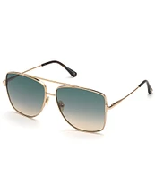 TOM FORD Unisex Reggie 61mm Aviator Sunglasses