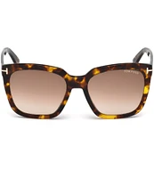 TOM FORD Women's Amarra 55mm Tortoise Frame Square Sunglasses