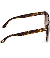 TOM FORD Women's Amarra 55mm Tortoise Frame Square Sunglasses