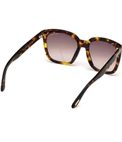 TOM FORD Women's Amarra 55mm Tortoise Frame Square Sunglasses