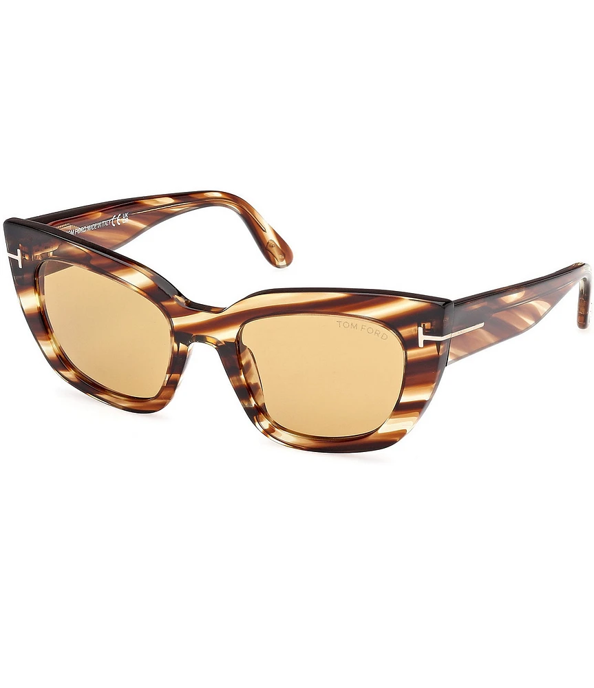 TOM FORD Women's Athena 53mm Striped Cat Eye Sunglasses