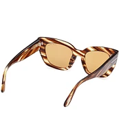 TOM FORD Women's Athena 53mm Striped Cat Eye Sunglasses