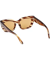 TOM FORD Women's Athena 53mm Striped Cat Eye Sunglasses