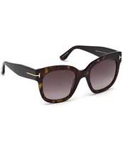 TOM FORD Women's Beatrix 52mm Tortoise Square Sunglasses