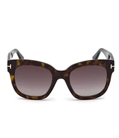 TOM FORD Women's Beatrix 52mm Tortoise Square Sunglasses