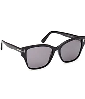 TOM FORD Women's Elsa 55mm Butterfly Polarized Sunglasses