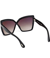 TOM FORD Women's Fiore 63mm Butterfly Sunglasses