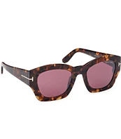 TOM FORD Women's Guilliana 52mm Tortoise Geometric Sunglasses