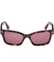 TOM FORD Women's Mikel 54mm Tortoise Square Sunglasses