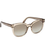 TOM FORD Women's Moria 53mm Transparent Butterfly Sunglasses