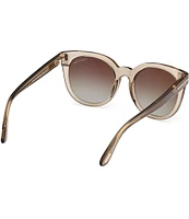 TOM FORD Women's Moria 53mm Transparent Butterfly Sunglasses