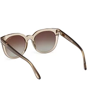 TOM FORD Women's Moria 53mm Transparent Butterfly Sunglasses