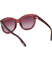 TOM FORD Women's Odette 53mm Round Gradient Sunglasses