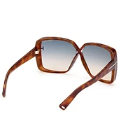 TOM FORD Women's Yvonne 63mm Tortoise Print Frame Butterfly Sunglasses