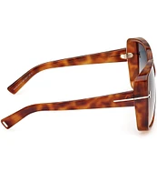 TOM FORD Women's Yvonne 63mm Tortoise Print Frame Butterfly Sunglasses