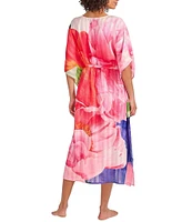 Tommy Bahama Artist Series V-Neck Belted Caftan Swim Cover-Up